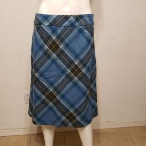 Pendleton A Line Plaid Wool Skirt SZ 12